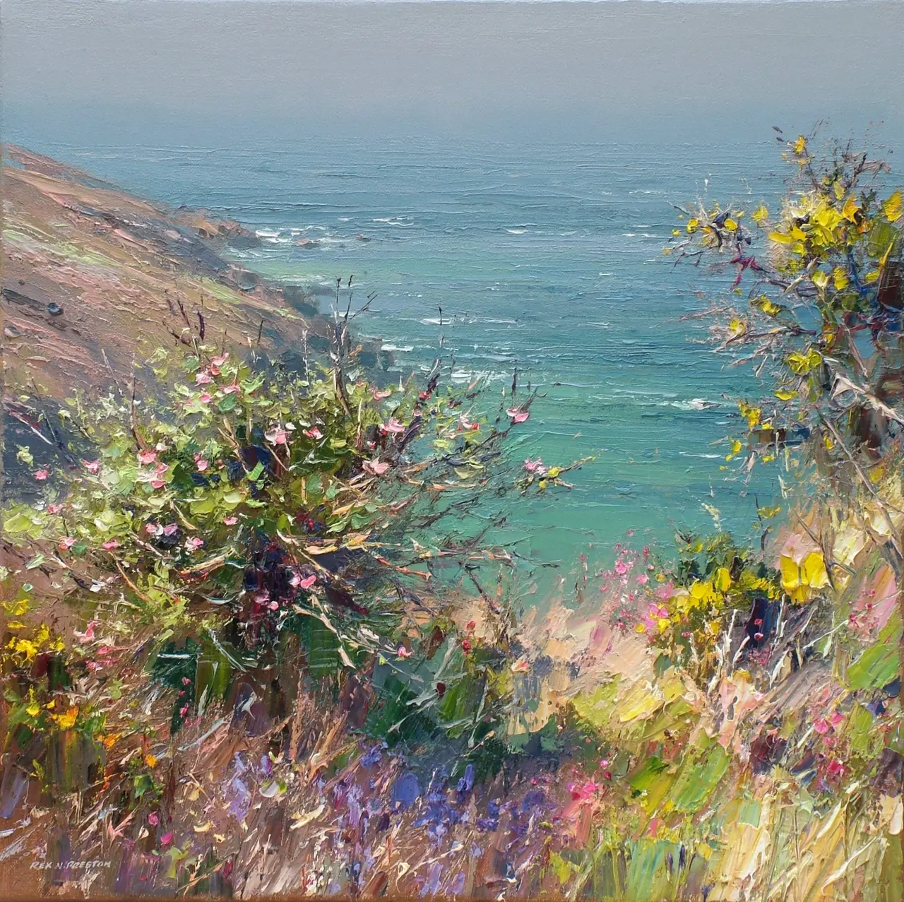 Rex Preston - apple blossom, portheras cove, cornwall